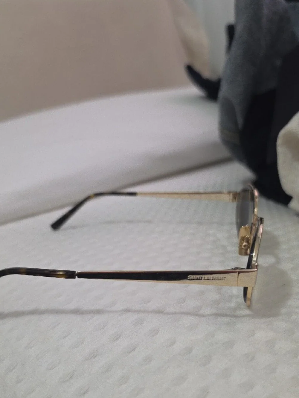 Saint Laurent SL 802 003 Gold Oval Sunglasses Prescription 55-19-145